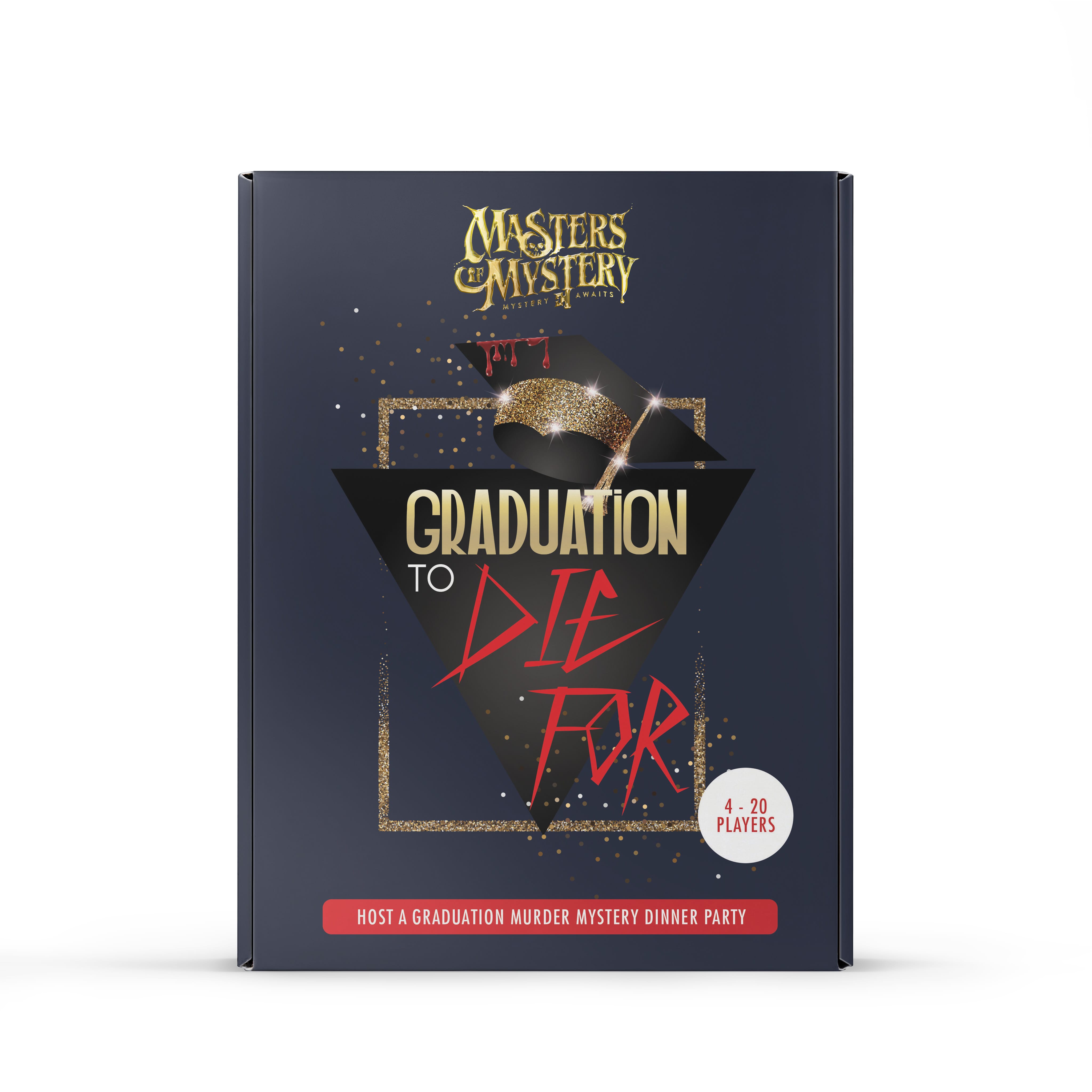 Graduation Murder Mystery murder mystery game box, front