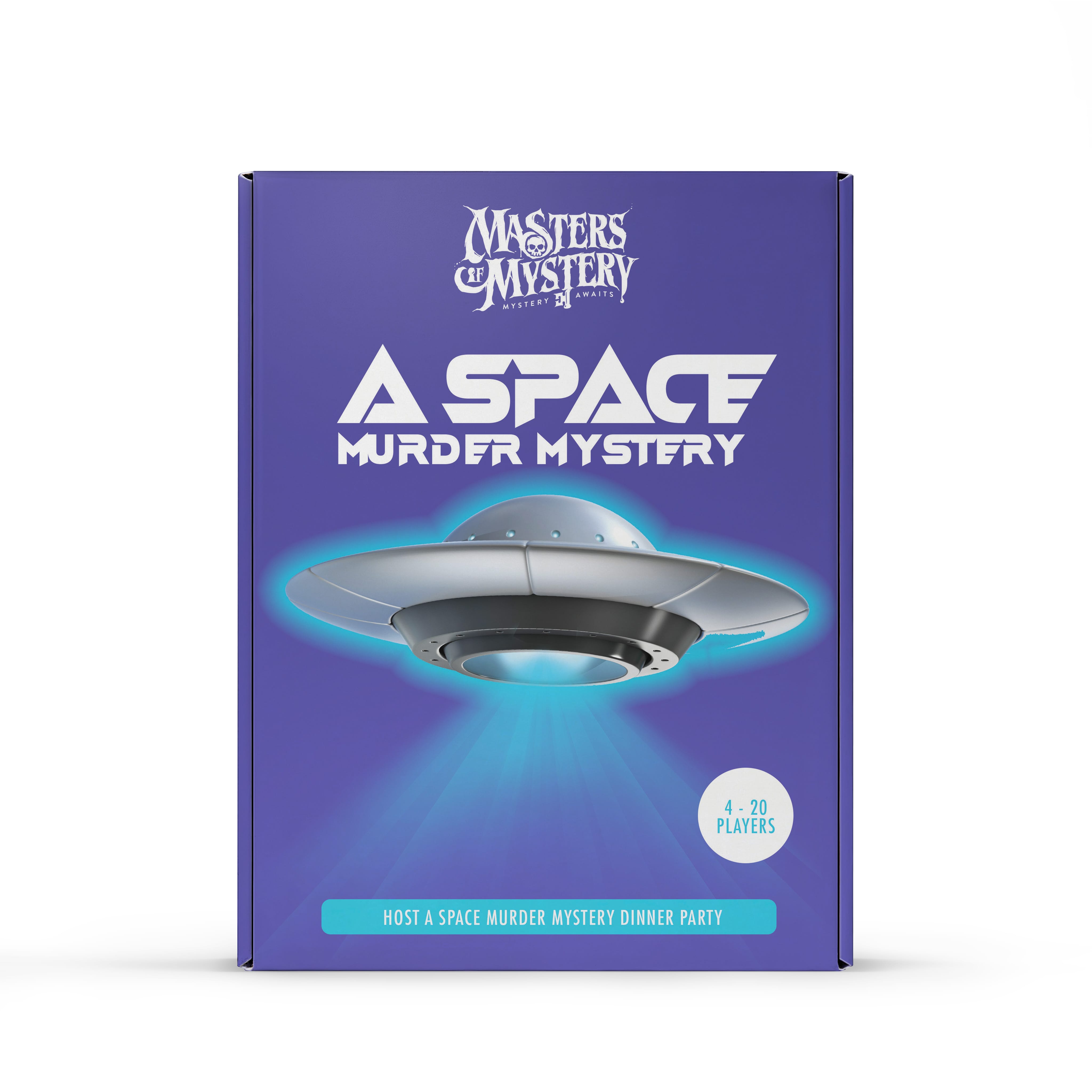 Space Murder Mystery murder mystery game box, front