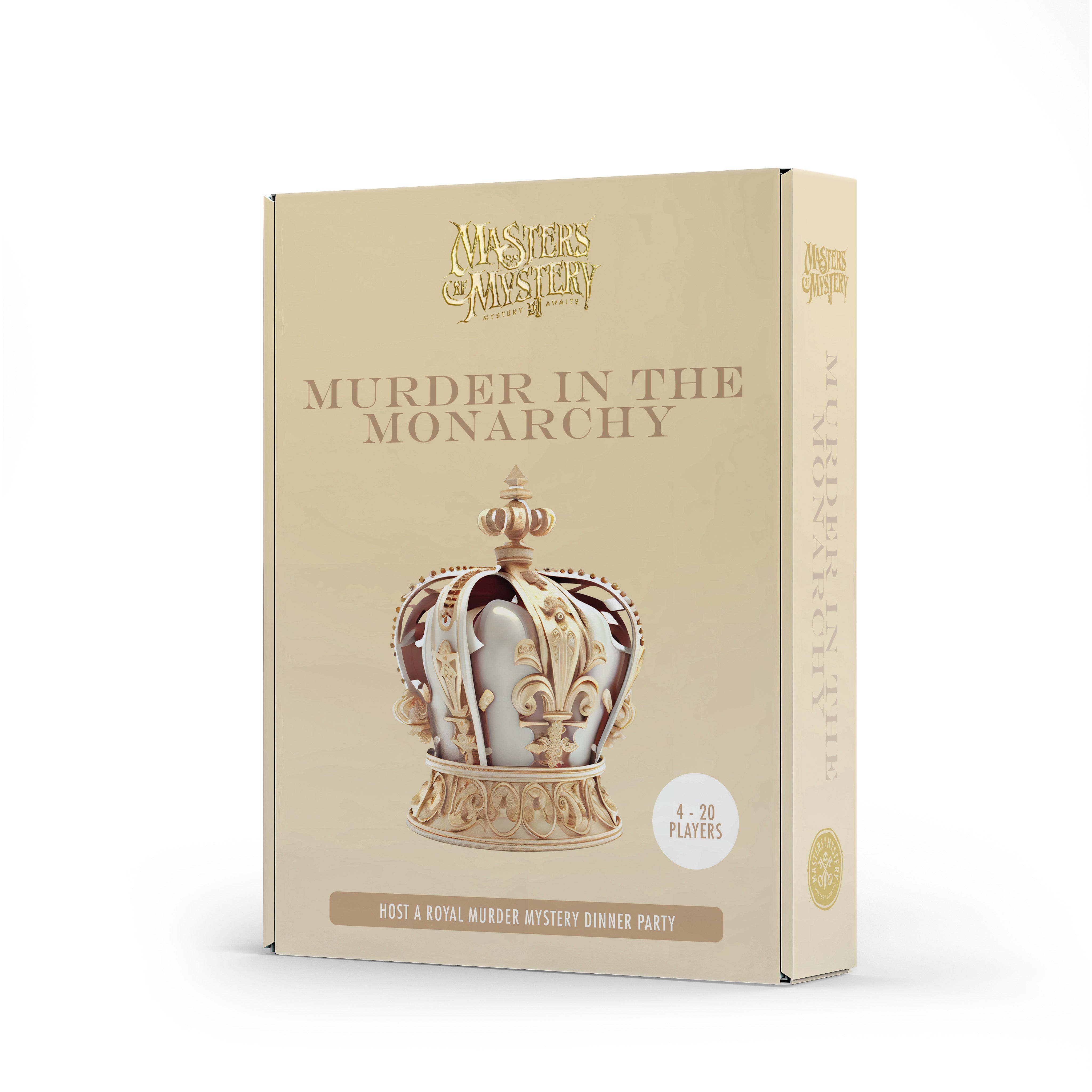 Murder in the Monarchy game box, spine
