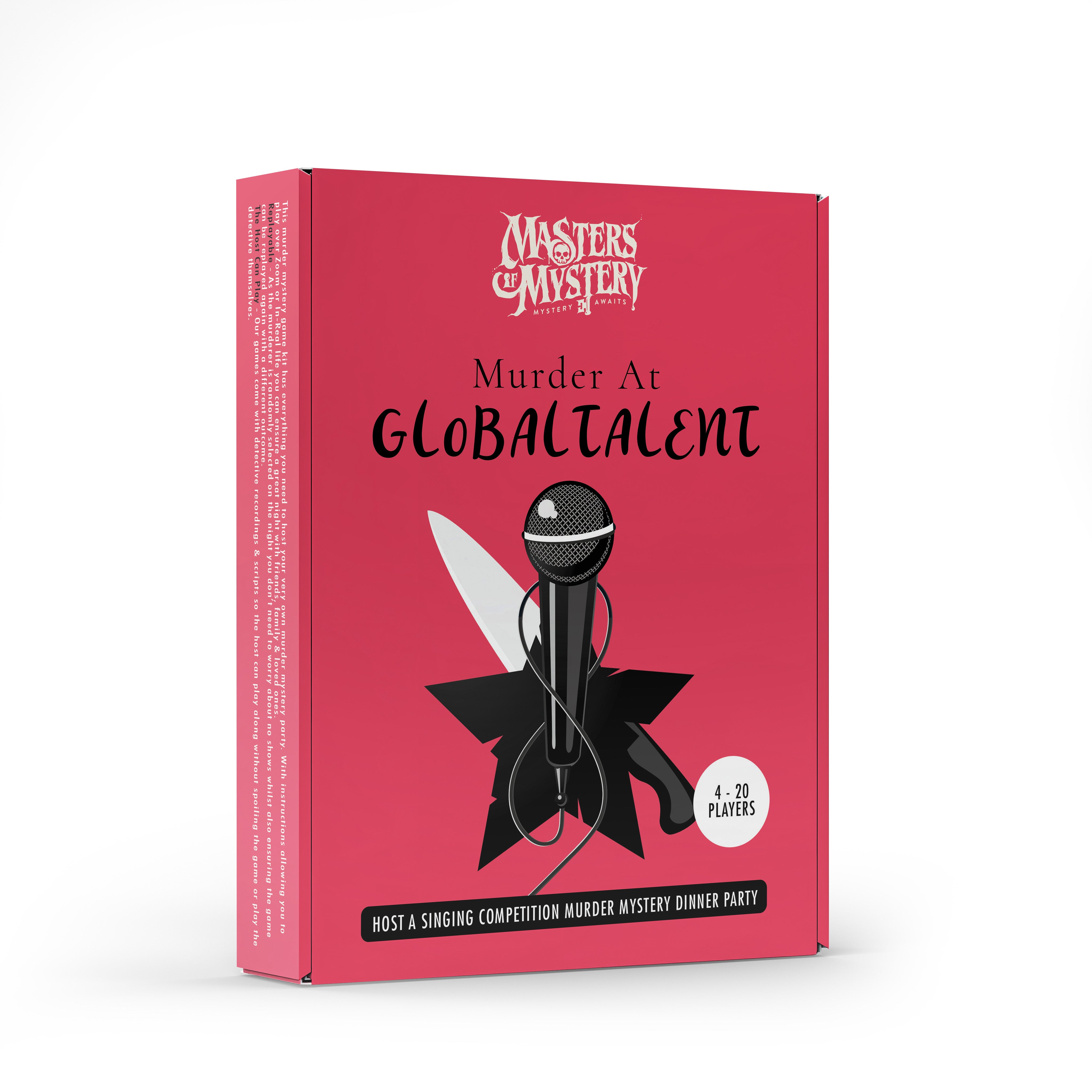 Eurovision Murder Mystery game box, angled