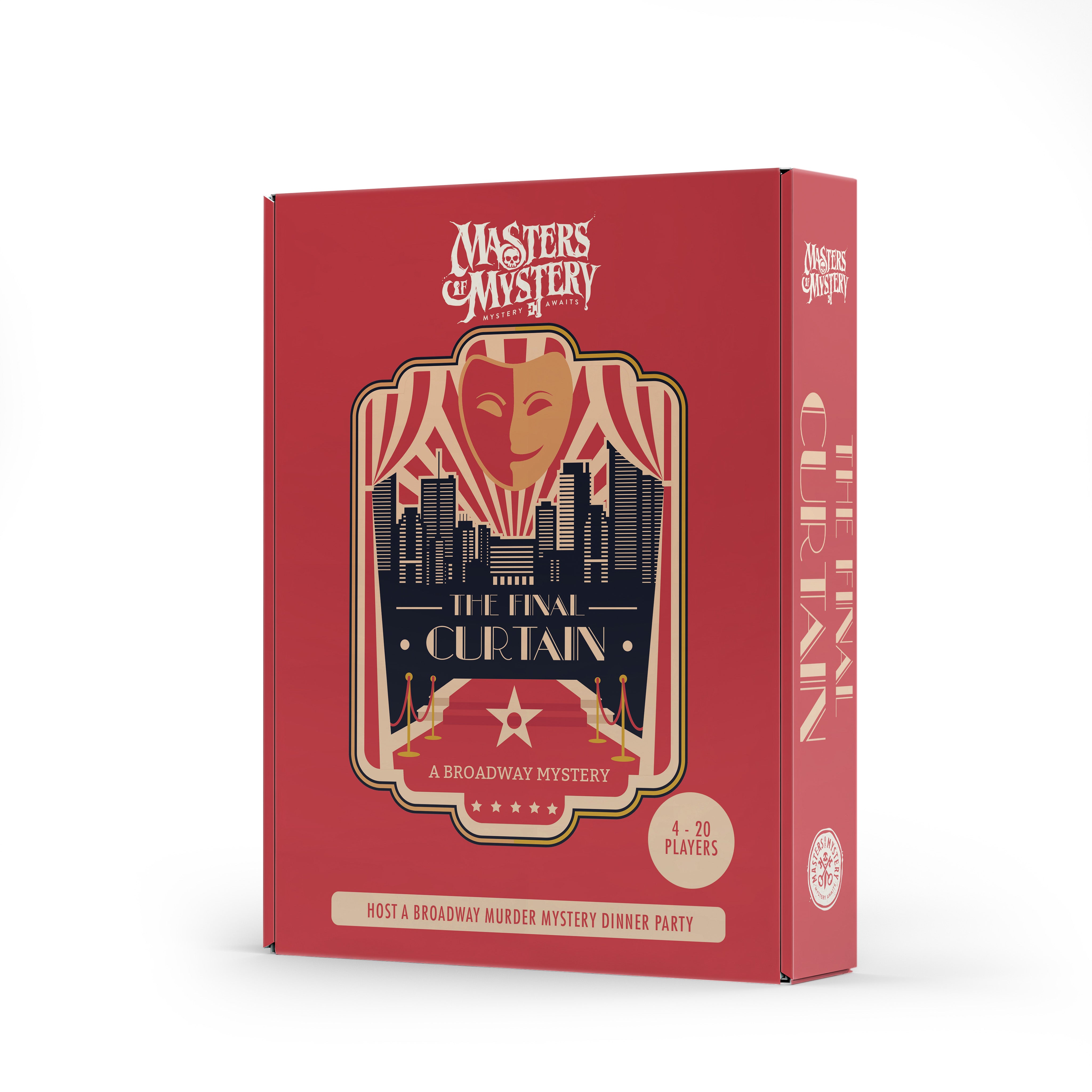 Broadway Murder Mystery game box, spine