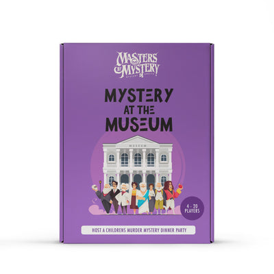 Childrens Museum Murder Mystery murder mystery game box, front