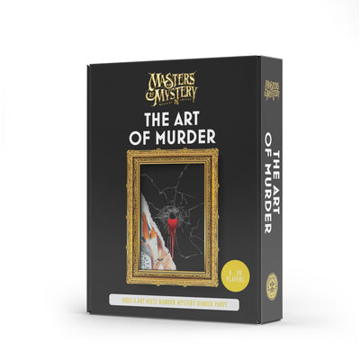 Art Gallery Murder Mystery game box, spine