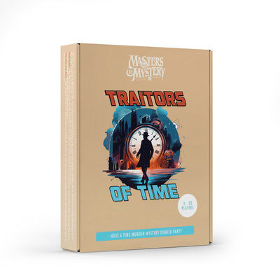 Traitors of Time game box, angled