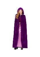 Fancy Dress Deluxe Amethyst Purple Cloak for Adults - Costume Accessory