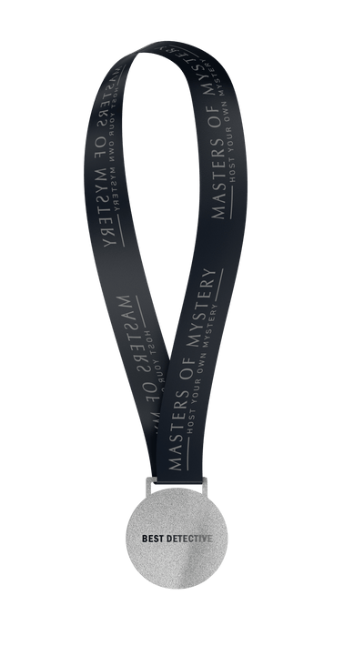 Murder Mystery Award Medals Set – Best Detective, Costume, Performer, Liar & Most Likely to Commit a Crime