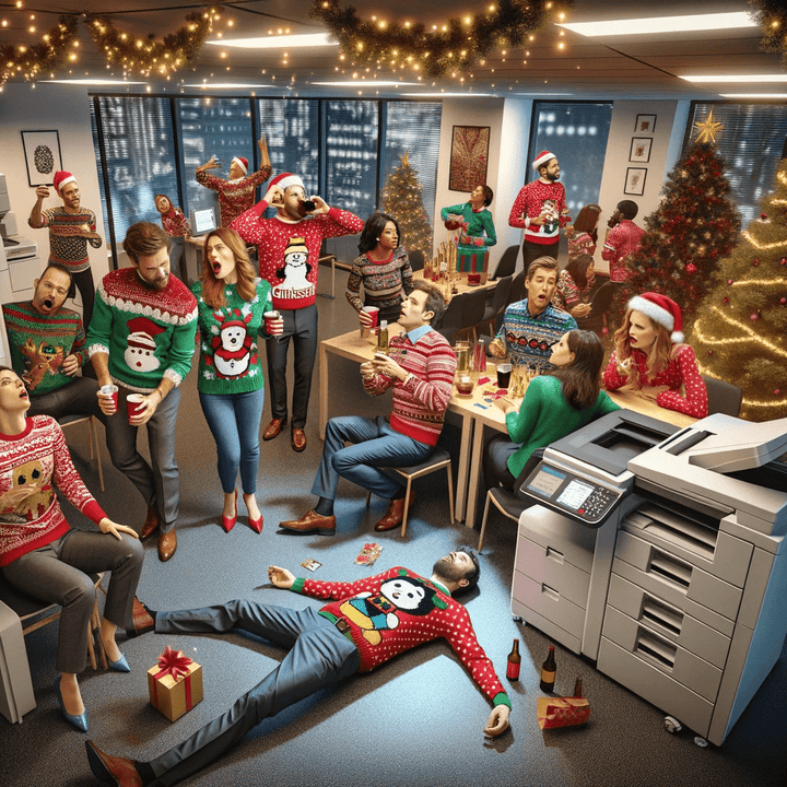 Büro-Weihnachtspullover-Party-Krimi-Spielset