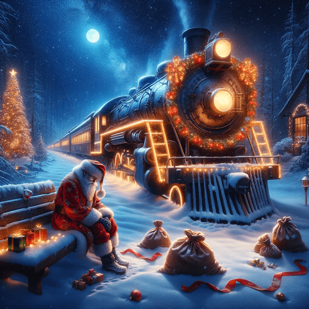 Polar Express Christmas Train Murder Mystery-Spielset