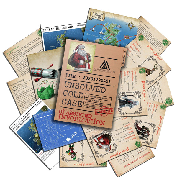 Unsolved Christmas Murder Mystery Cold Case Files Game - Where Is Santa