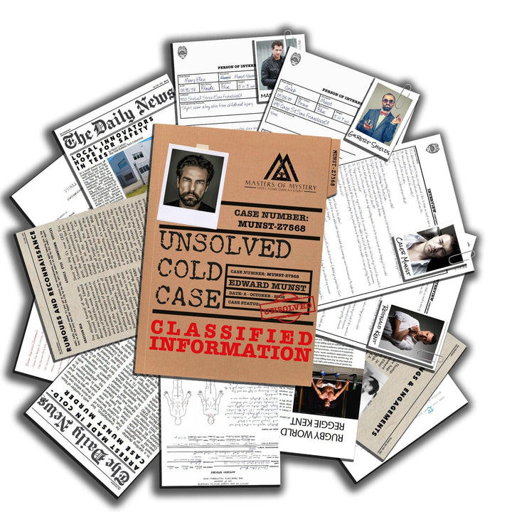 Unsolved Cold Case Files-Spiel – Edward Munst Unsolved Murder Mystery – Physisches Spiel (Kopie)