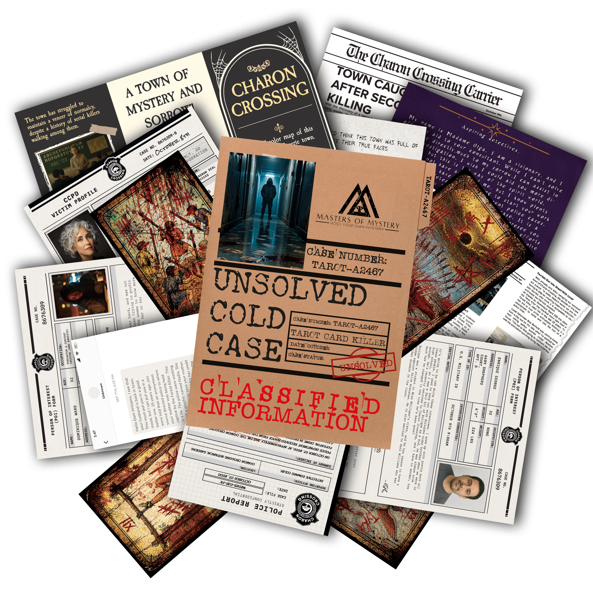 Unsolved Cold Case Files Game - The Tarot Card Killer Unsolved Murder Mystery - Dig