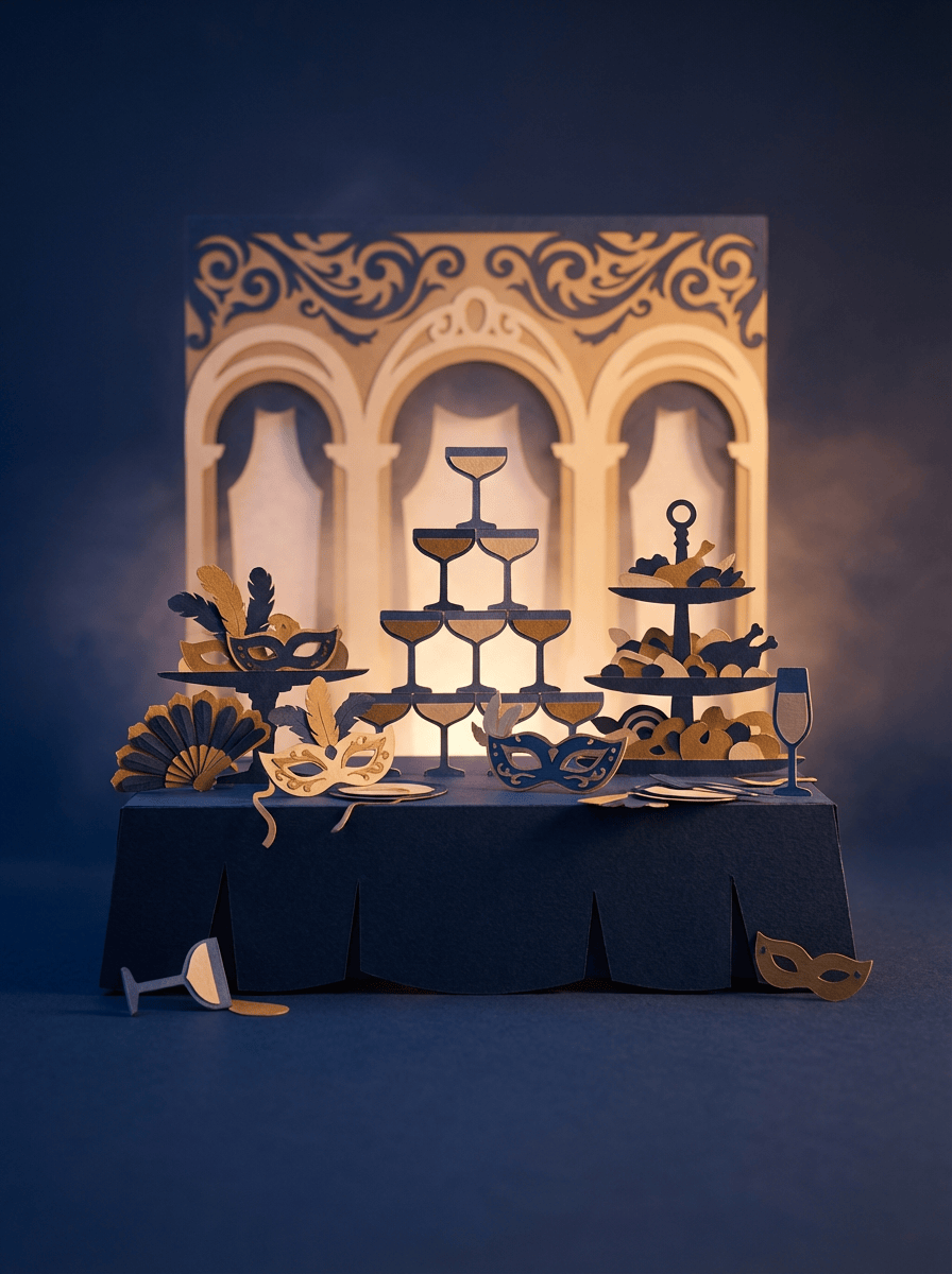 Replay-able Masquerade Murder Mystery Dinner Party Game for Up to 20 Adults - Host Your Own Dinner Party Game Night - Masquerade Venetian Carnival Theme - Mardi Gras Fancy Dress Dinner Party V2