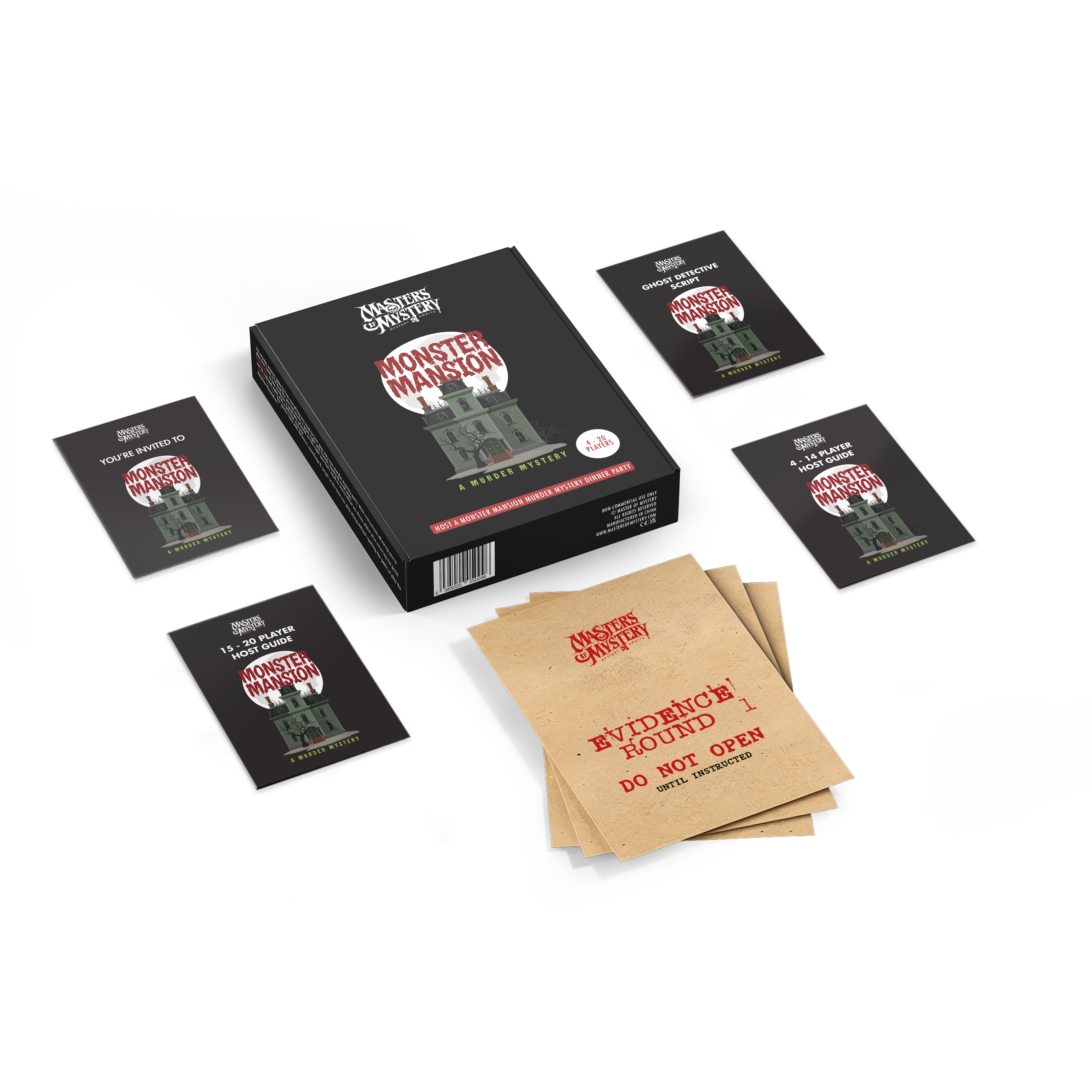 Halloween Murder Mystery Game Kit - Monster Mansion