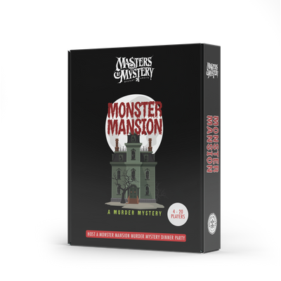 Wiederspielbares Haunted House Murder Mystery Dinnerparty-Spiel für bis zu 20 Erwachsene – Veranstalten Sie einen Halloween-Dinnerparty-Spieleabend – Classic Monsters Fancy Dress Dinner Party 2