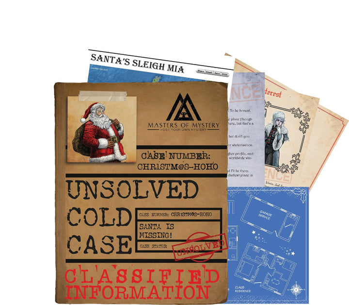 Unsolved Christmas Murder Mystery Cold Case Files Game - Where Is Santa - Digital Access Card