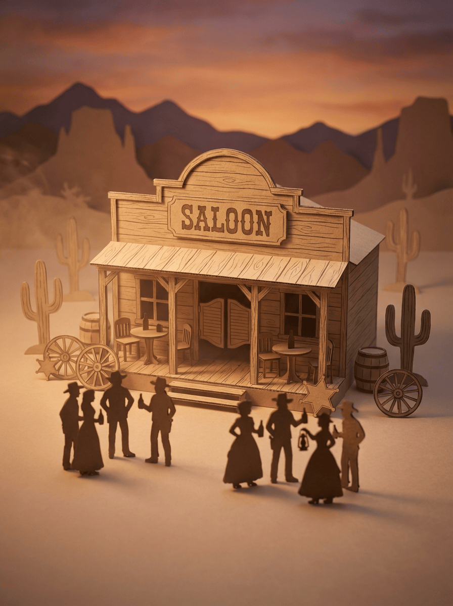 Replay-able Cowboy Wild West Murder Mystery Dinner Game for Up to 20 Adults - Host Your Own Dinner Party Game Night - Cowboy & Wild West Theme - Cowboy Fancy Dress Dinner PartyV2