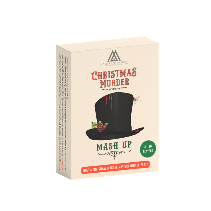 Physical Boxed Kit - Replay-able Christmas Murder Mystery Dinner Party Game - Host A Victorian Christmas Dinner Party Game Night - Scrooge Theme - Christmas Carol Fancy Dress Dinner Party