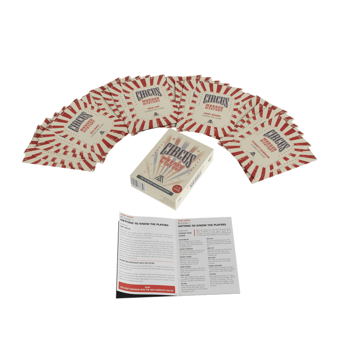 Circus Murder Mystery Host Your Own Game Kit - Physical Game
