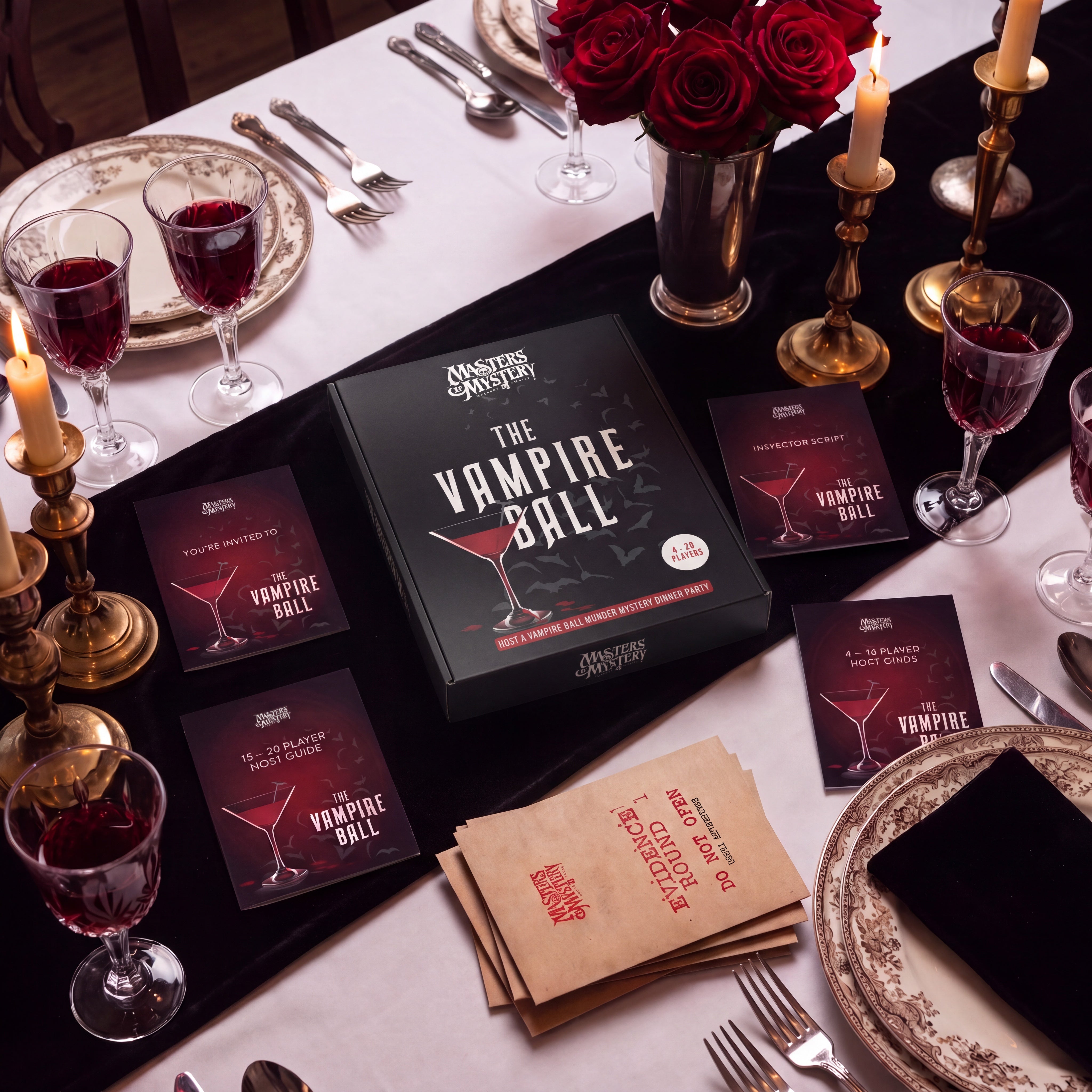 Vampire Ball Murder Mystery Game arranged on a themed dinner table – 1x1 lifestyle image — image 5