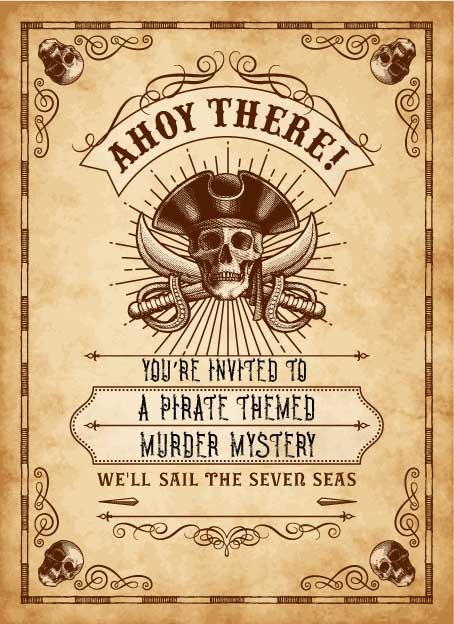 Pirate Murder Mystery Host Your Own Game Kit