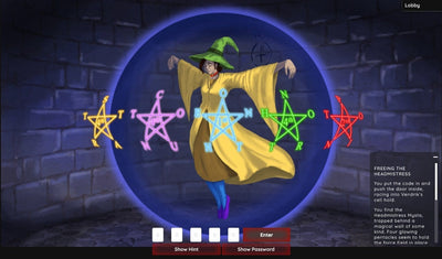Wizard Themed Online Escape Room Game - The Curse of Vendrick